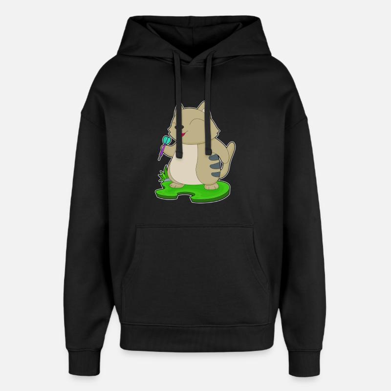 Cat Dart Dart - Sweat à capuche unisexe Stanley/Stella Oversized - noir