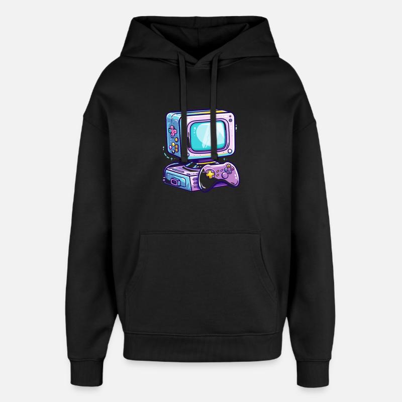 Gaming PC Style de bande dessinée - Sweat à capuche unisexe Stanley/Stella Oversized - noir