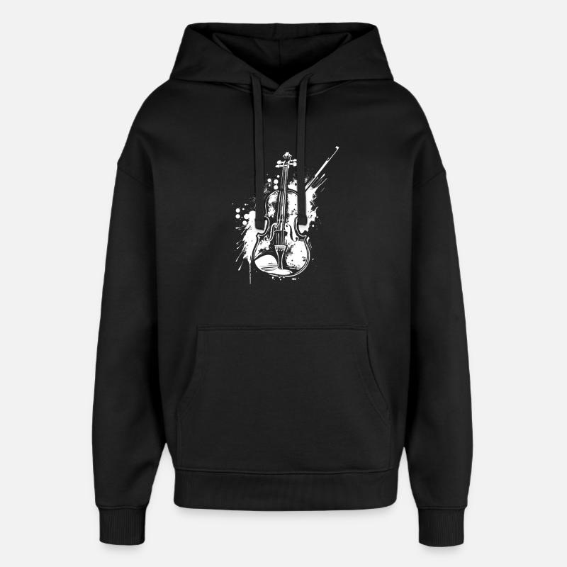 Lustige Violine - Oversized Unisex Hoodie von Stanley/Stella - Schwarz