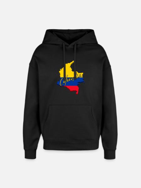 Colombian pride, flag of Colombia - Oversized Unisex Hoodie by Stanley/Stella - black