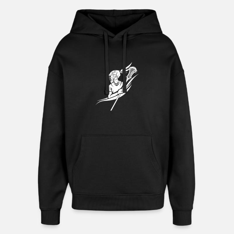 Joueur de crosse - Sweat à capuche unisexe Stanley/Stella Oversized - noir