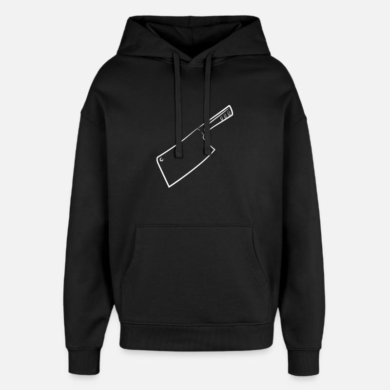 Hackmesser Skizze - Oversized Unisex Hoodie von Stanley/Stella - Schwarz
