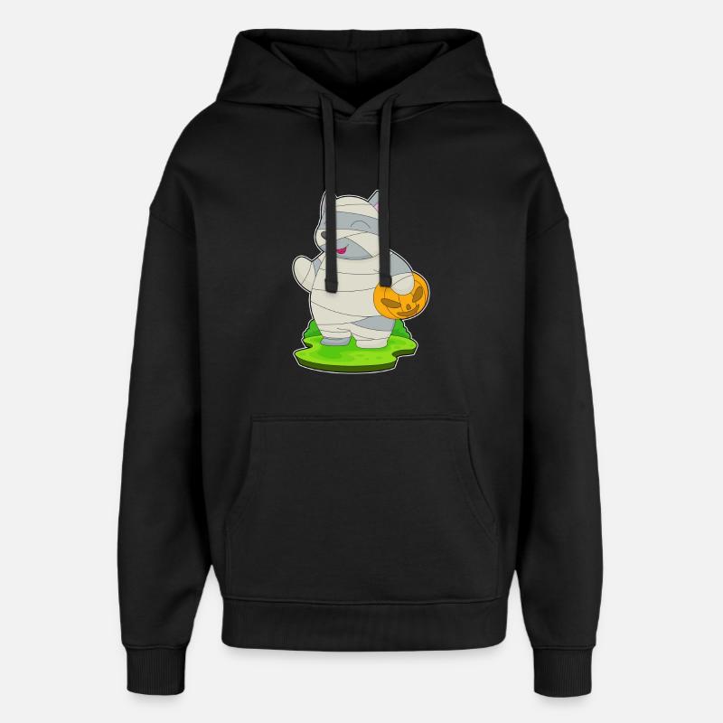 Cat Halloween Mummy - Oversized Unisex Hoodie by Stanley/Stella - black