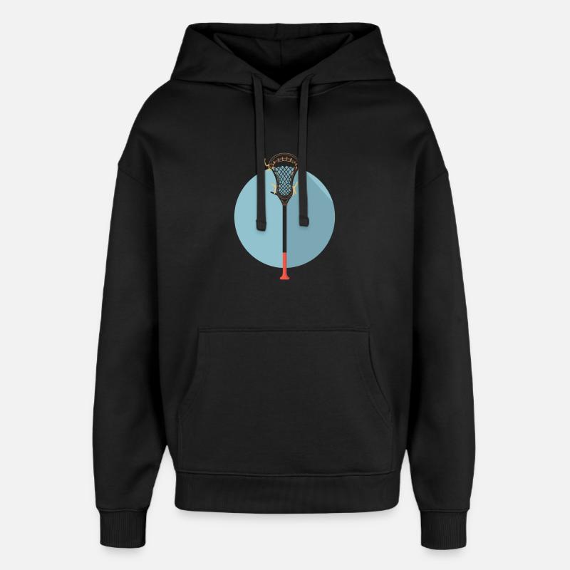 Graphique du bâton de crosse - Sweat à capuche unisexe Stanley/Stella Oversized - noir