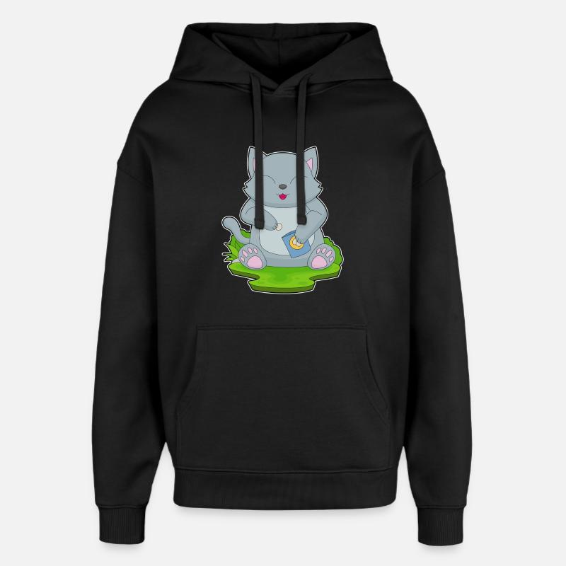 Croustilles pour chat - Sweat à capuche unisexe Stanley/Stella Oversized - noir