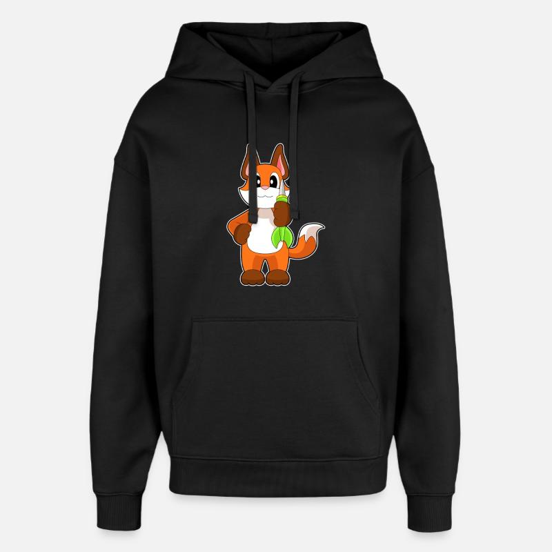 Fléchette renard - Sweat à capuche unisexe Stanley/Stella Oversized - noir