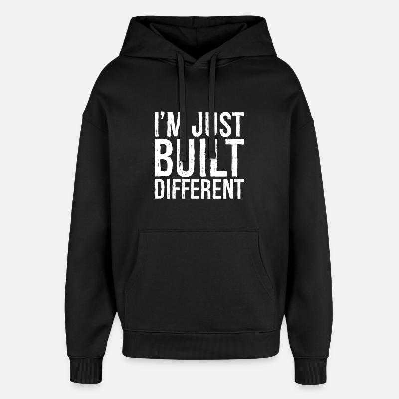 I'm just built different - Oversized Unisex Hoodie von Stanley/Stella - Schwarz