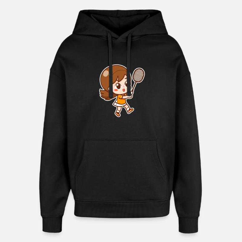 Badminton Filles - Sweat à capuche unisexe Stanley/Stella Oversized - noir
