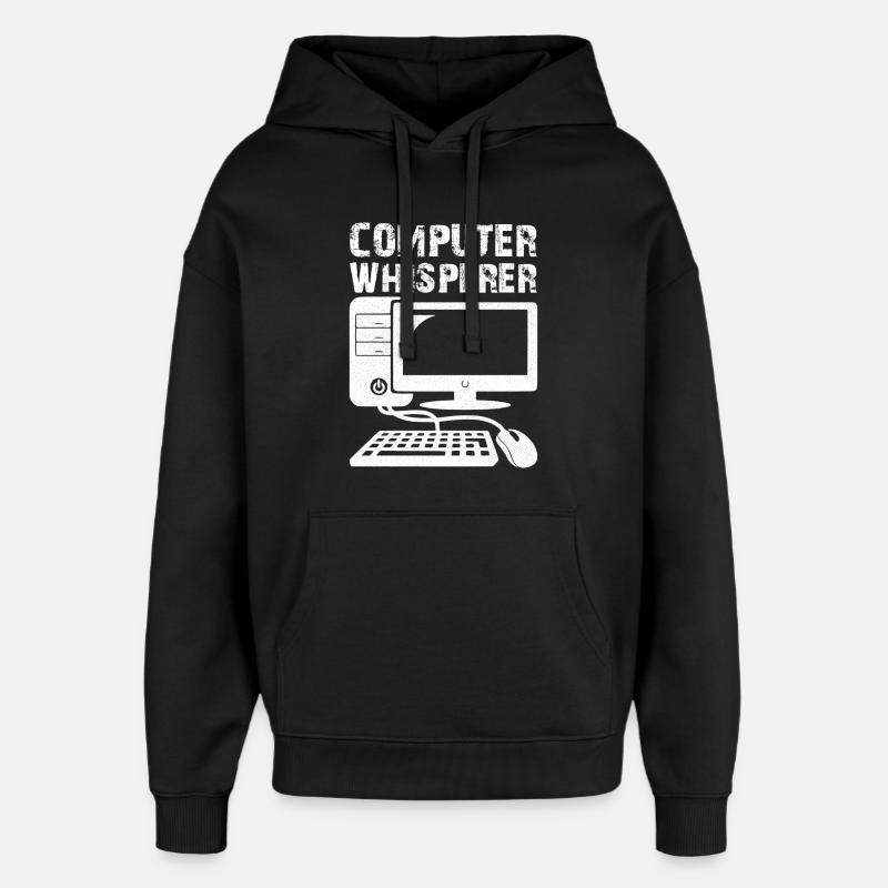 Chuchoteur d’ordinateur - Sweat à capuche unisexe Stanley/Stella Oversized - noir