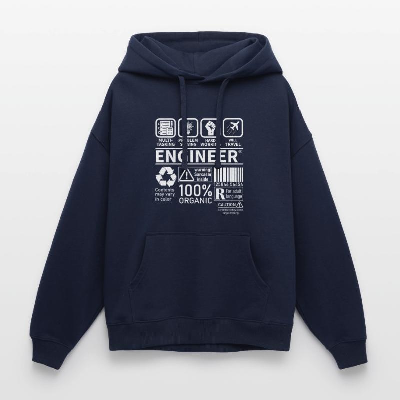 engineer multitasking problem solving hard working Oversized Unisex Hoodie by Stanley/Stella