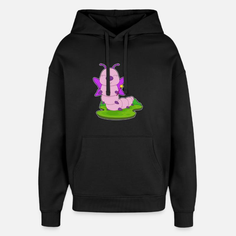 Baguette de fée chenille - Sweat à capuche unisexe Stanley/Stella Oversized - noir