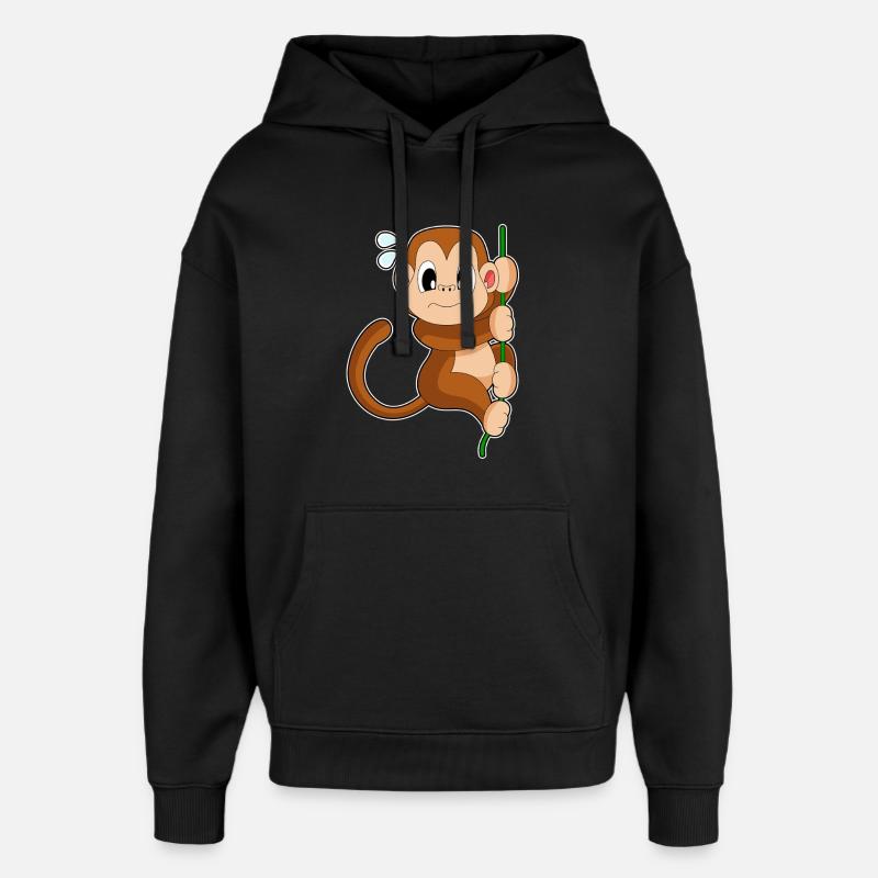 Liane Singe - Sweat à capuche unisexe Stanley/Stella Oversized - noir