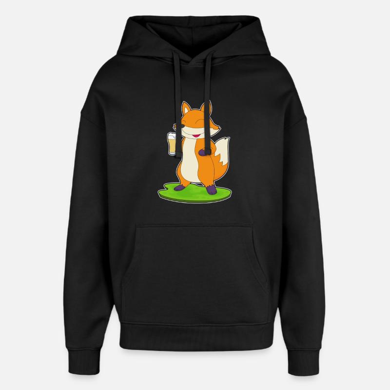 Bière Fuchs - Sweat à capuche unisexe Stanley/Stella Oversized - noir