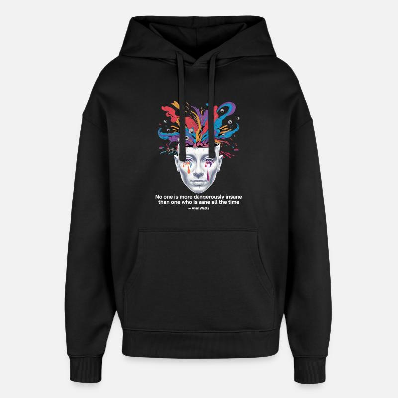 Mind Unleashed | Watts Psychedelic Insight - Sweat à capuche unisexe Stanley/Stella Oversized - noir