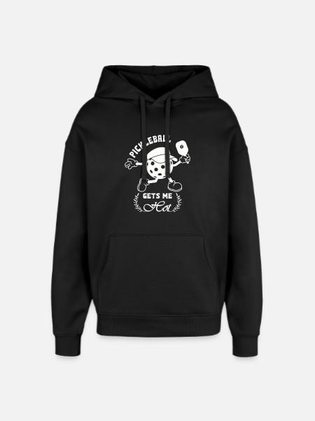 Pickleball gets me hot - Oversized Unisex Hoodie by Stanley/Stella - black