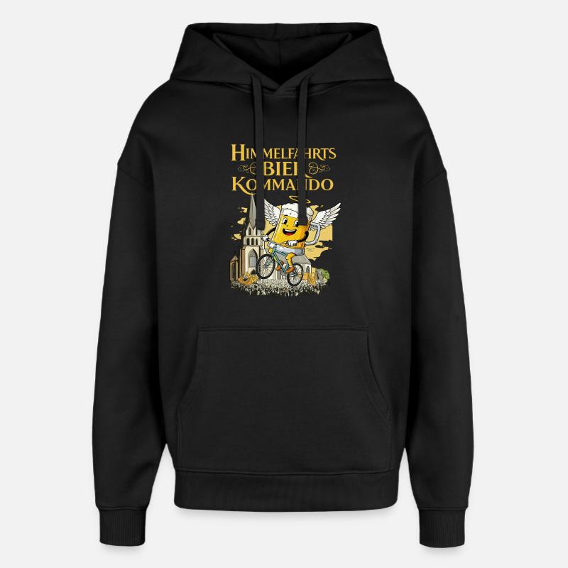 Ascension Beer Command - Funny Father's Day - Oversized Unisex Hoodie by Stanley/Stella - black