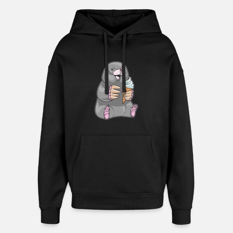 Maulwurf Waffeleis - Oversized Unisex Hoodie von Stanley/Stella - Schwarz