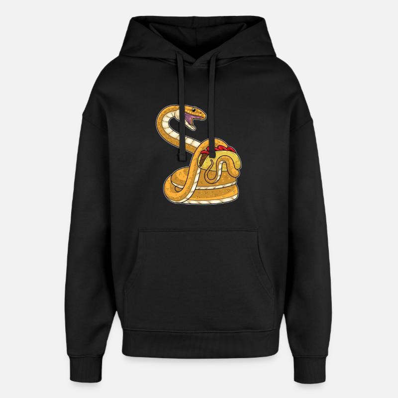 Snake Taco - Oversized Unisex Hoodie by Stanley/Stella - black