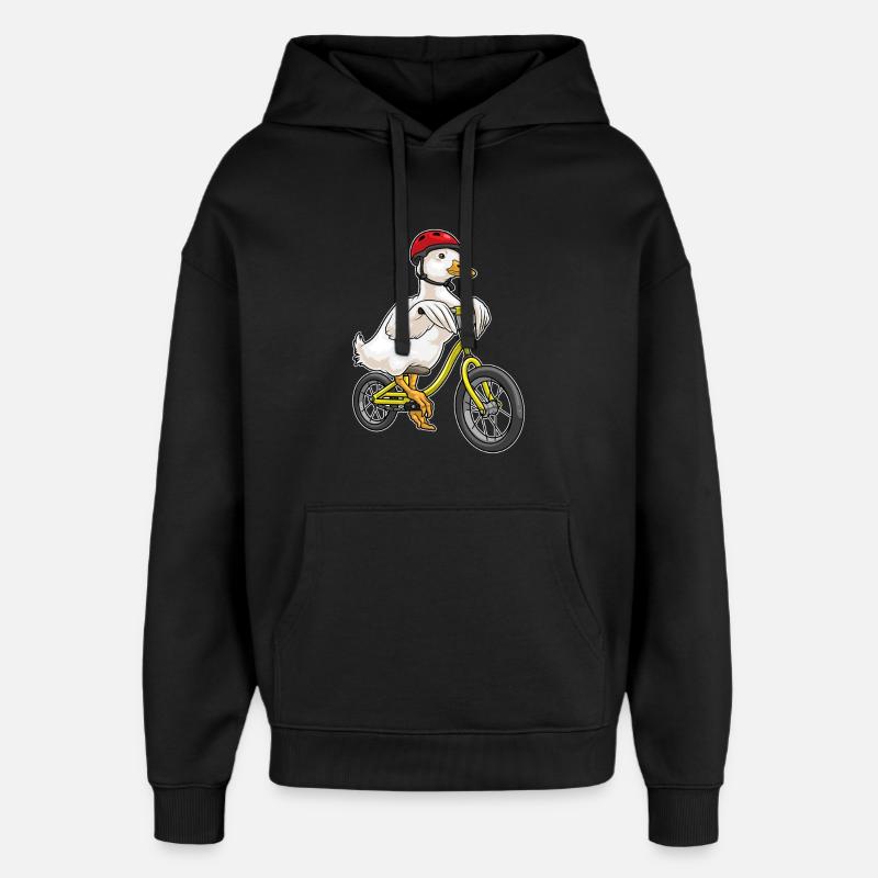 Vélo canard - Sweat à capuche unisexe Stanley/Stella Oversized - noir
