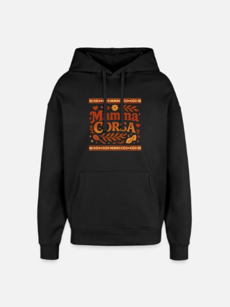 Mamma Corsa - Sweat à capuche unisexe Stanley/Stella Oversized - noir