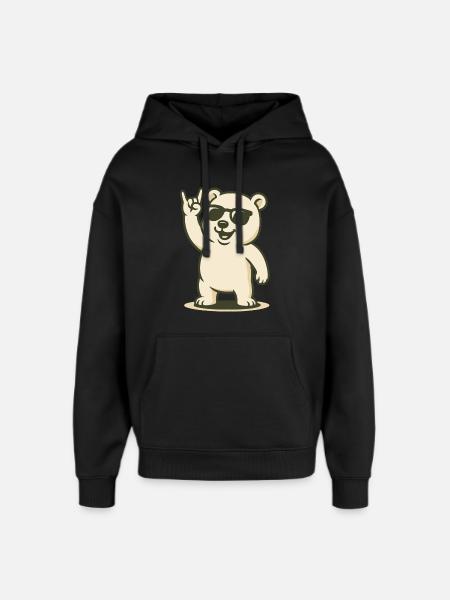 Arctic Rocker - Oversized Unisex Hoodie by Stanley/Stella - black