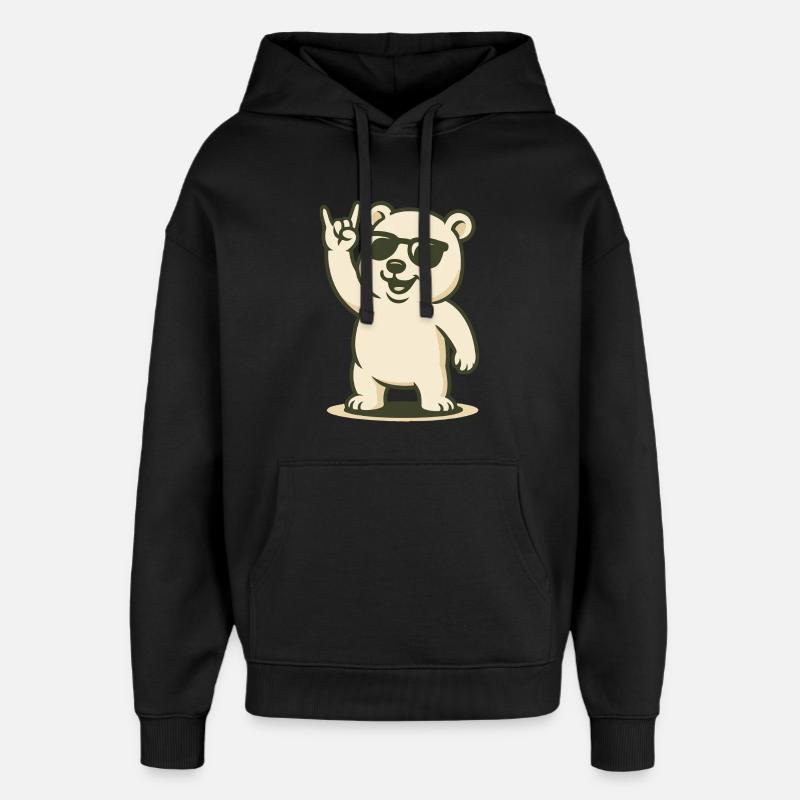 Rocker arctique - Sweat à capuche unisexe Stanley/Stella Oversized - noir