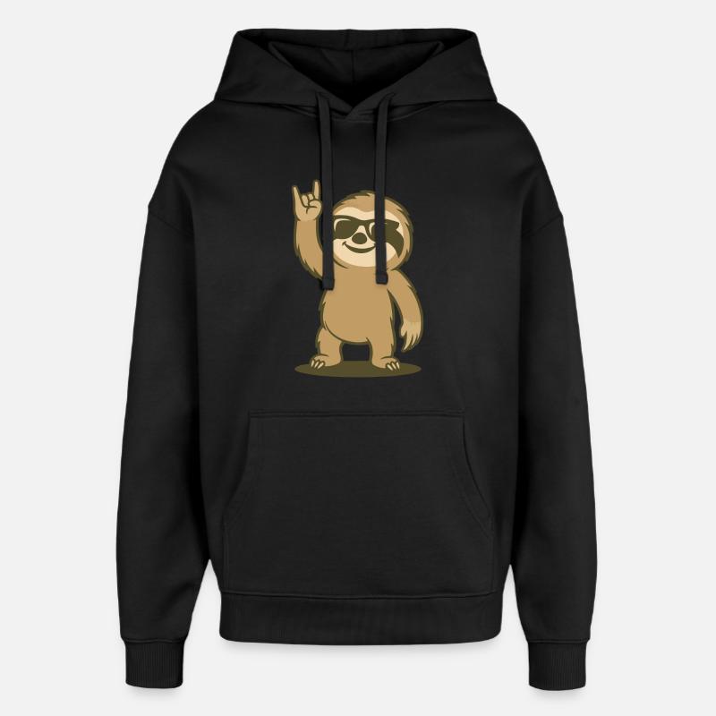 Ambiance rock paresseuse - Sweat à capuche unisexe Stanley/Stella Oversized - noir