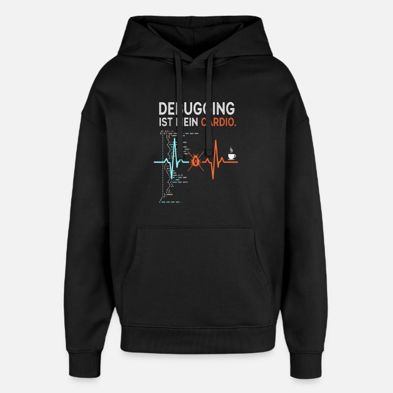 Debugging ist mein Cardio - Computer Nerd - Oversized Unisex Hoodie von Stanley/Stella - Schwarz