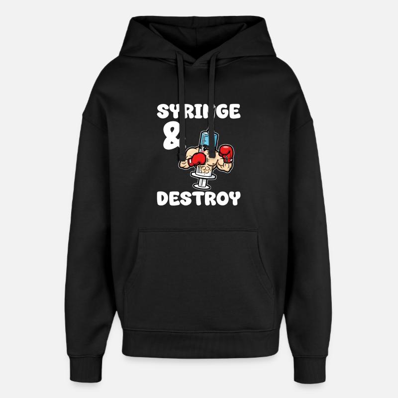 SPRITZEN UND ZERSTÖREN - KRANKENSCHWESTER GESCHENK - Oversized Unisex Hoodie von Stanley/Stella - Schwarz
