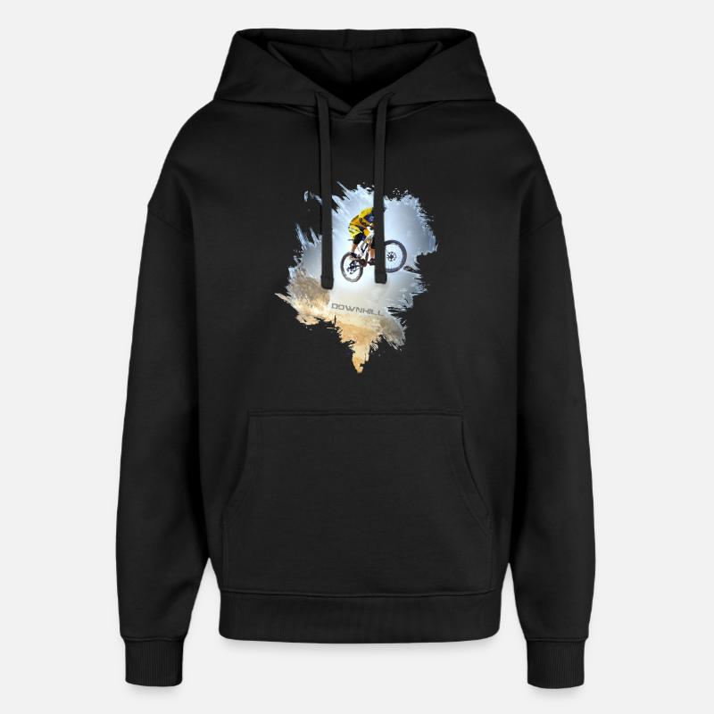 Surfez sur la chute - Sweat à capuche unisexe Stanley/Stella Oversized - noir