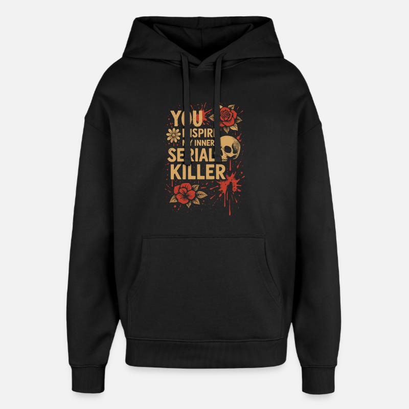 Inspiré du tueur en série intérieur - Sweat à capuche unisexe Stanley/Stella Oversized - noir