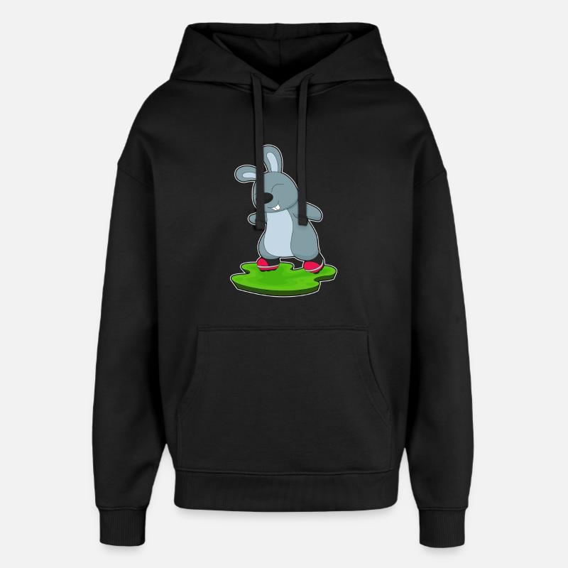 Hase Inline skating Inline skates - Oversized Unisex Hoodie von Stanley/Stella - Schwarz