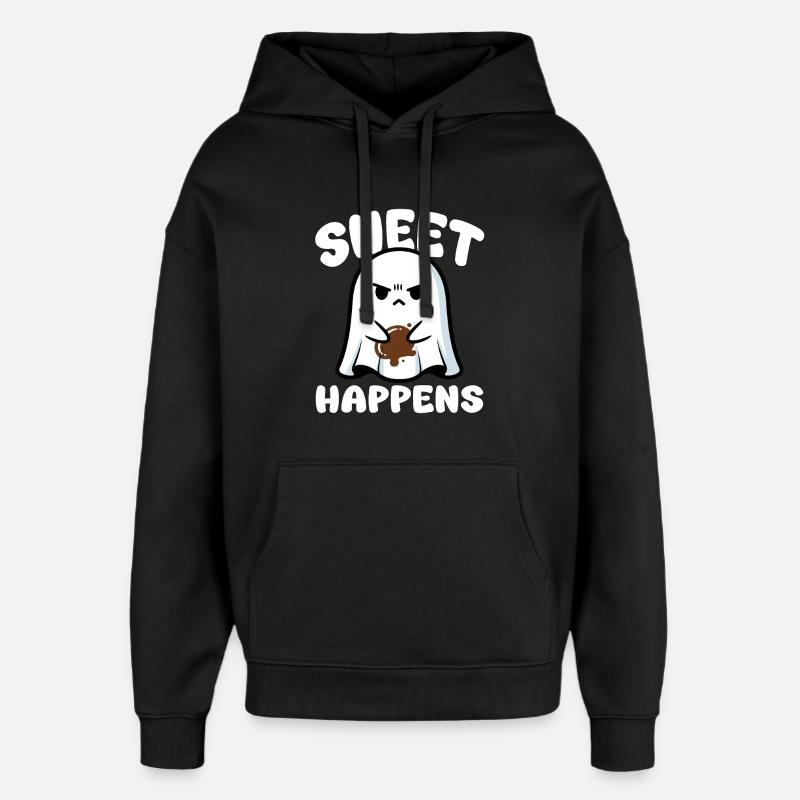 FICHE SE PASSE - FANTÔME HALLOWEEN - Sweat à capuche unisexe Stanley/Stella Oversized - noir