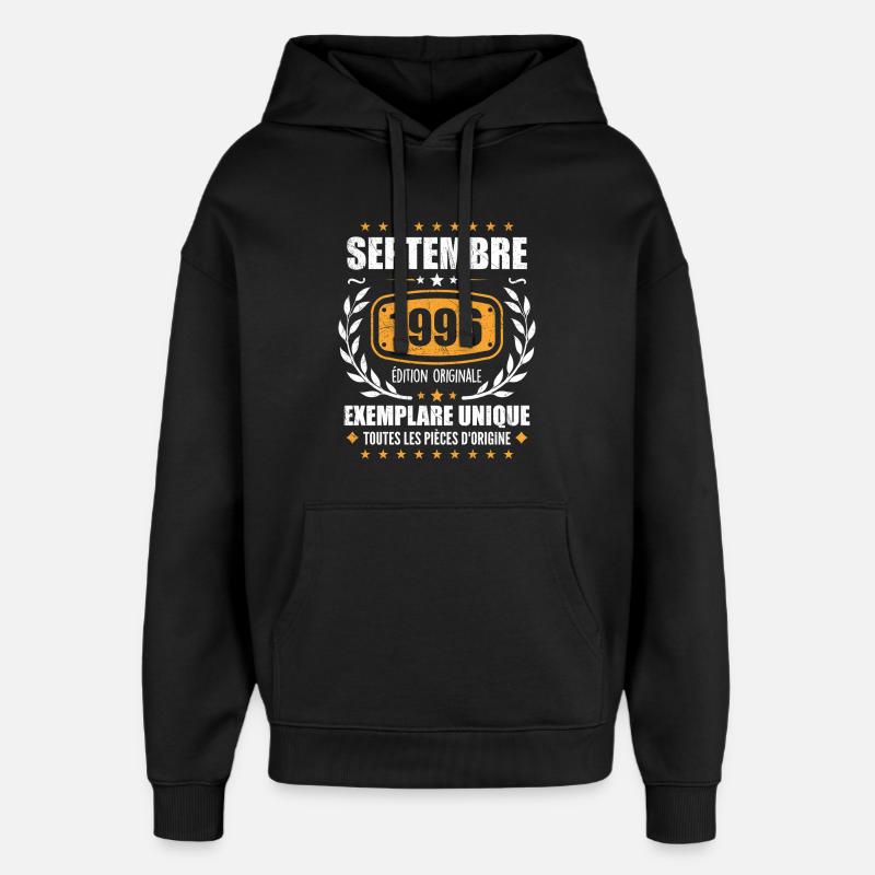 September 1996 Unikat - September 1996 - Oversized Unisex Hoodie von Stanley/Stella - Schwarz