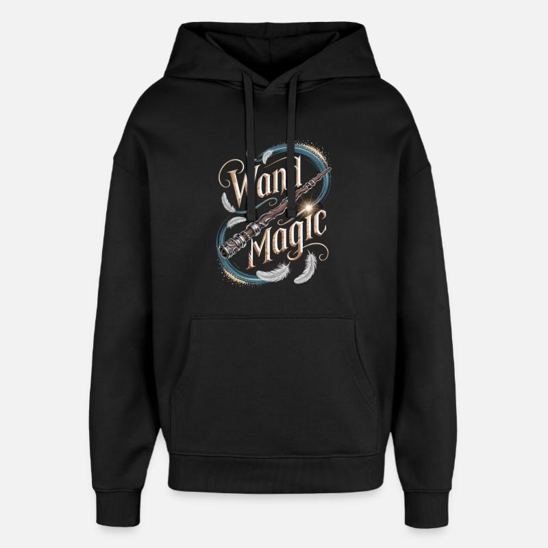 Conception de baguette magique murale - Sweat à capuche unisexe Stanley/Stella Oversized - noir
