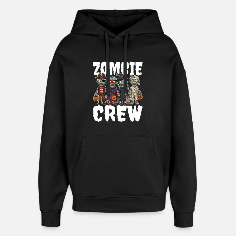 ZOMBIE CREW - ZOMBIE HALLOWEEN - Sweat à capuche unisexe Stanley/Stella Oversized - noir