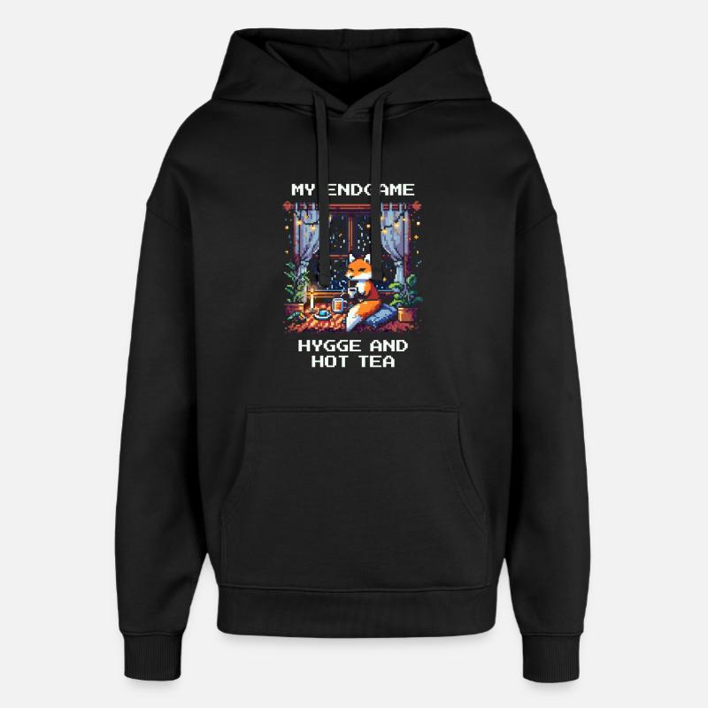 Endgame: Hygge und heißer Tee - Oversized Unisex Hoodie von Stanley/Stella - Schwarz