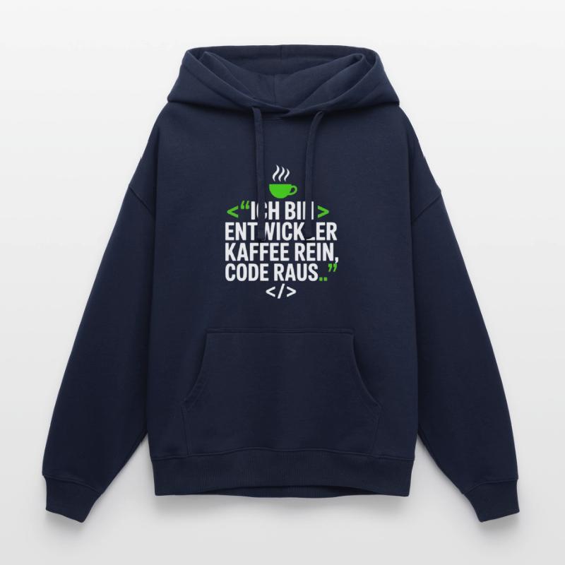 Developer Coffee Programming Saying Oversized Unisex Hoodie by Stanley/Stella