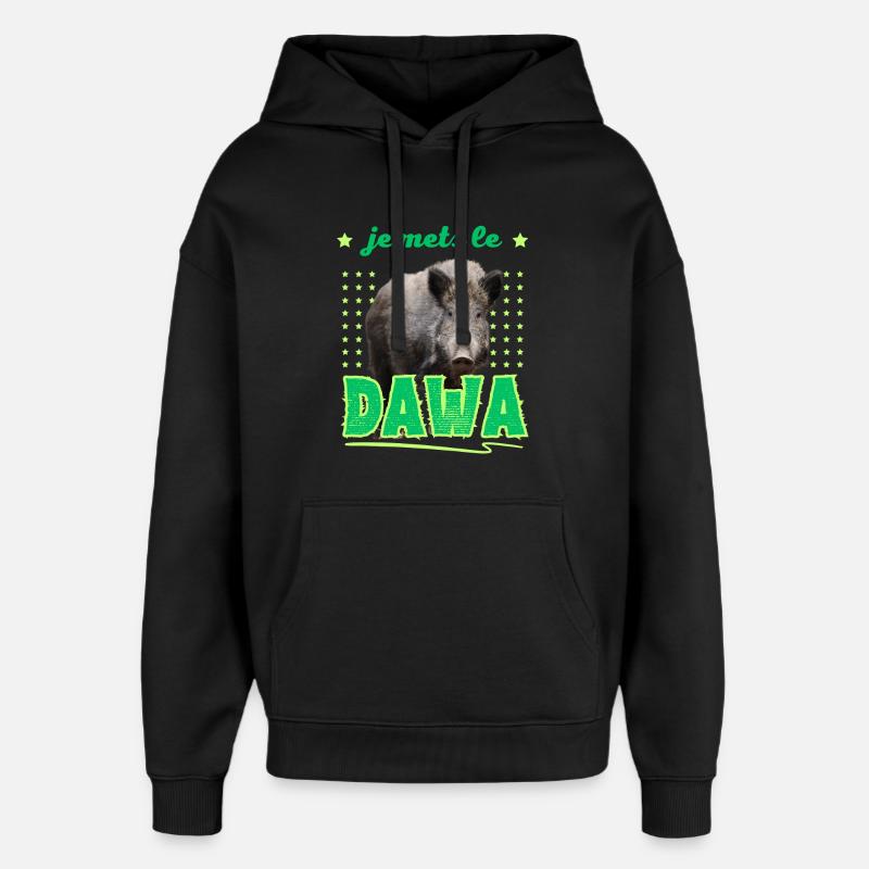 Ich stecke das DAWA in den Wald Jäger Geschenk - Oversized Unisex Hoodie von Stanley/Stella - Schwarz