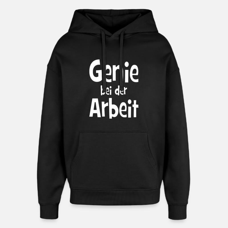 Génie au travail - bureau - emploi - travail - Sweat à capuche unisexe Stanley/Stella Oversized - noir
