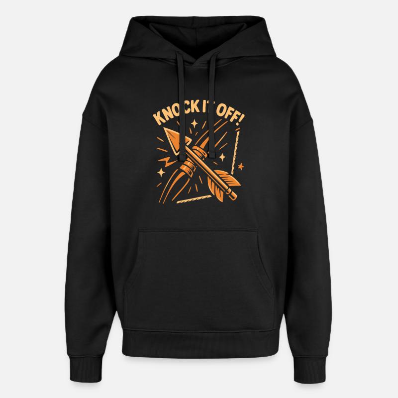 Tir à l'arc Archer Arrêtez-le - Sweat à capuche unisexe Stanley/Stella Oversized - noir