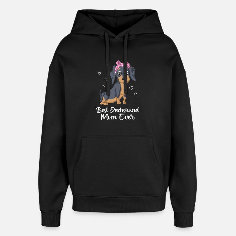 Dackel Mama - Oversized Unisex Hoodie von Stanley/Stella - Schwarz