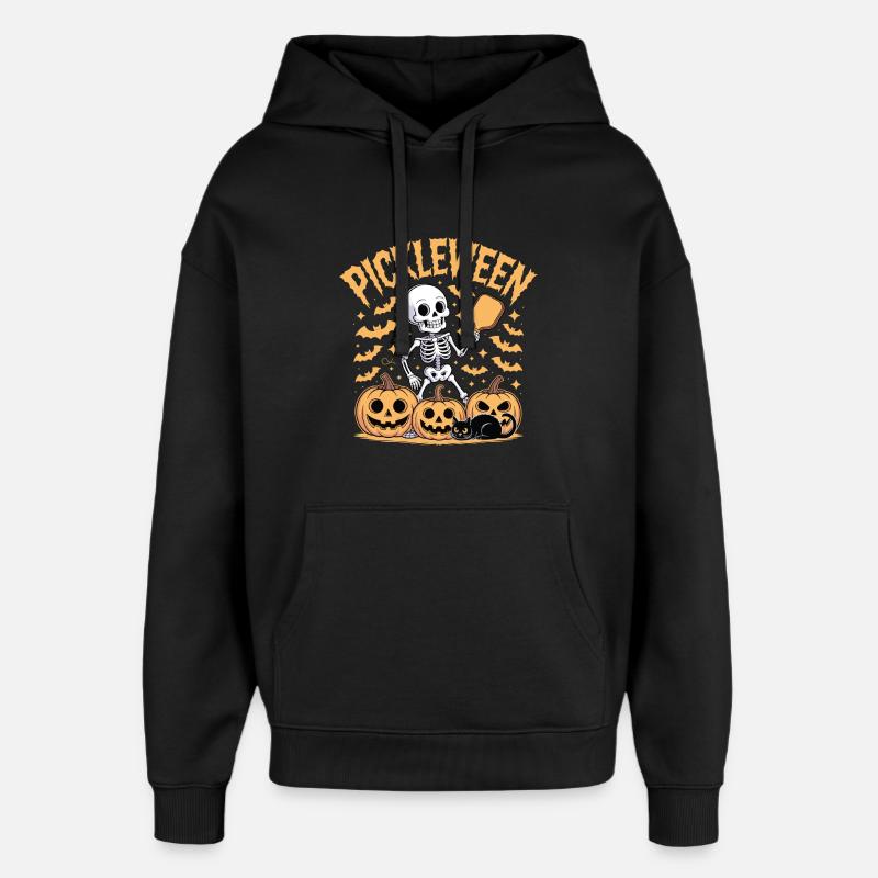 Pickleween Pickleball Halloween - Sweat à capuche unisexe Stanley/Stella Oversized - noir