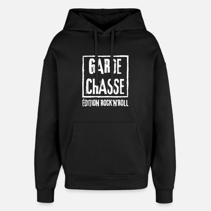 Garde Chasse Edition Rock - Sweat à capuche unisexe Stanley/Stella Oversized - noir