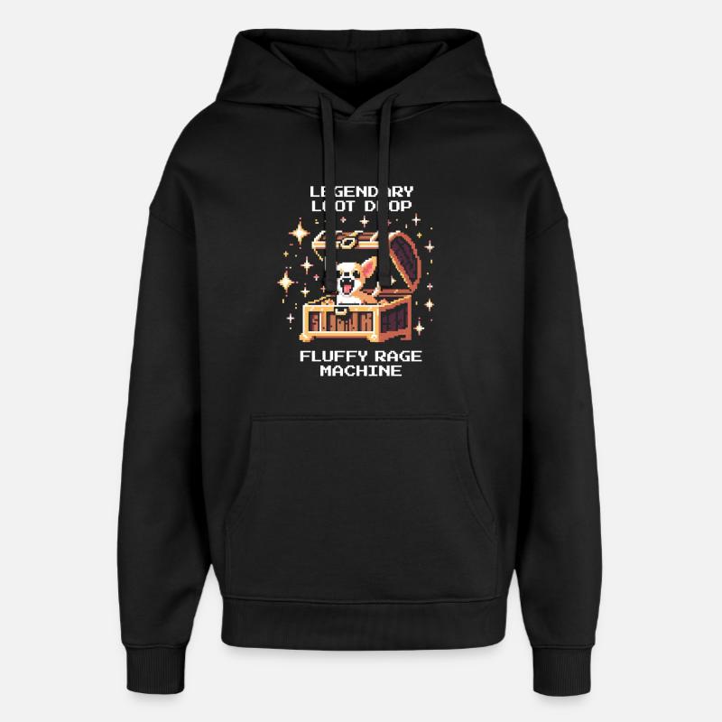 Legendary Drop: Rage Fluff | Chihuahuas - Oversized Unisex Hoodie by Stanley/Stella - black