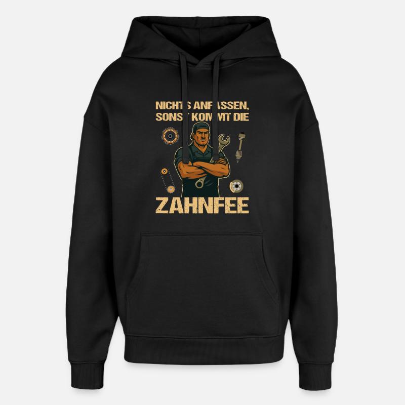 Tournevis de mécanicien automobile - Sweat à capuche unisexe Stanley/Stella Oversized - noir