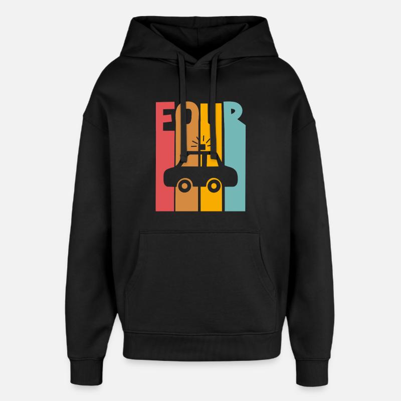 Police du 4e anniversaire - Sweat à capuche unisexe Stanley/Stella Oversized - noir