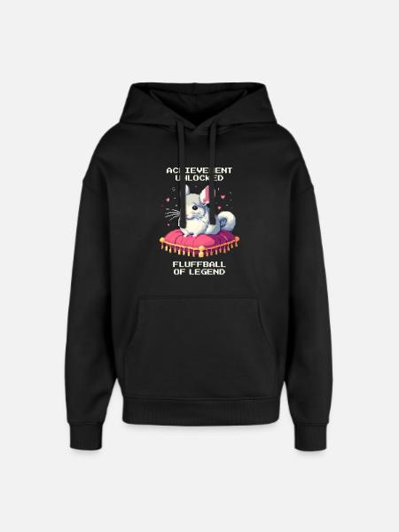 Saavutus: Legendaarinen pörröpallo | Chinchilla - Huppari unisex Stanley/Stella Oversized - musta