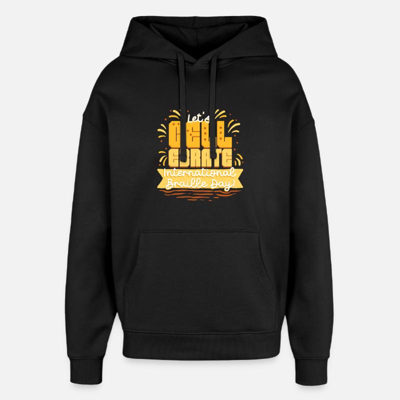 Braille Lehrer Blindenschrift Lets Cell-Ebrate - Oversized Unisex Hoodie von Stanley/Stella - Schwarz