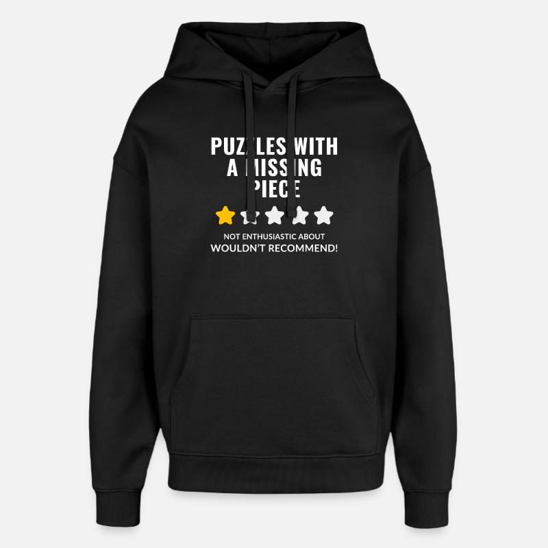 Conception de citation de puzzle - Sweat à capuche unisexe Stanley/Stella Oversized - noir